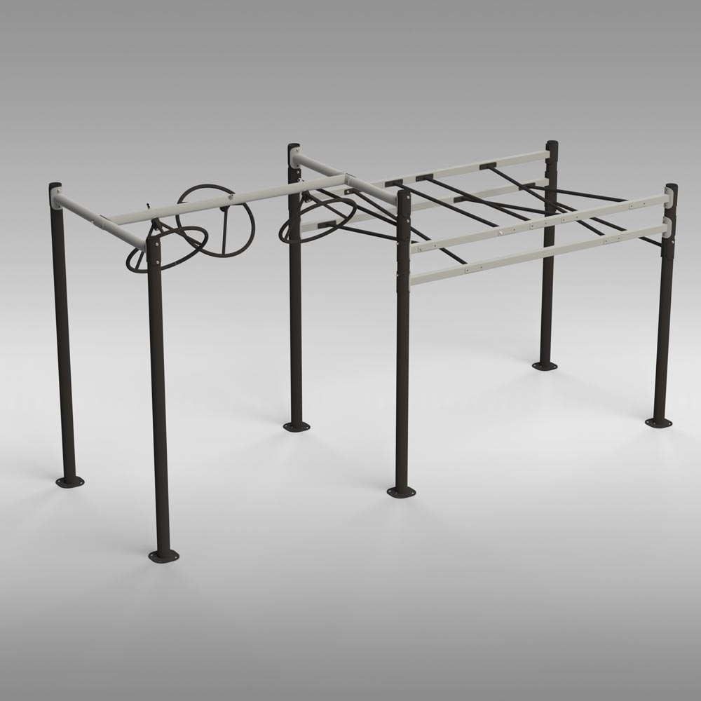 Ninja Park Cycle Road mit Monkey Bar - 5630x2040 mm Outdoor
