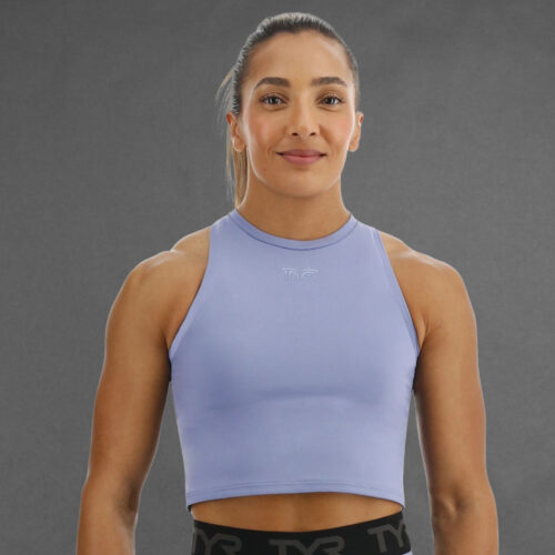 TYR Cropped High Neck Tank Damen