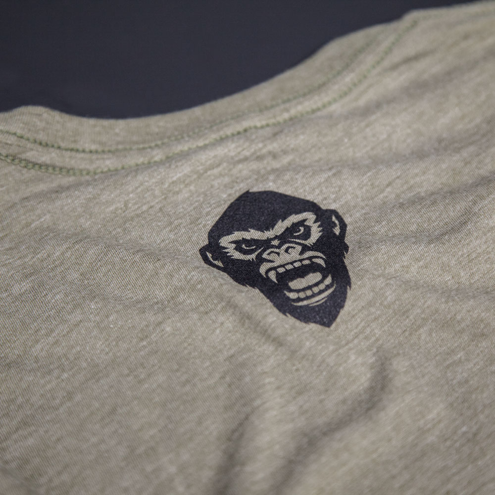 Affenhand Shirt Rückseite Olive